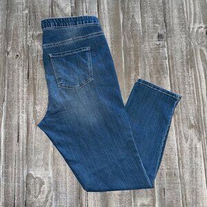 Kim Rogers Women’s 16W‎ Curvy Fit Pull-On Jeggings Blue Stretch Denim Slim Leg